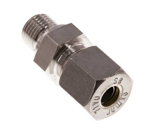 G 1/4'' Male x 8S Stainless steel Straight Compression Fitting 630 Bar DIN 2353