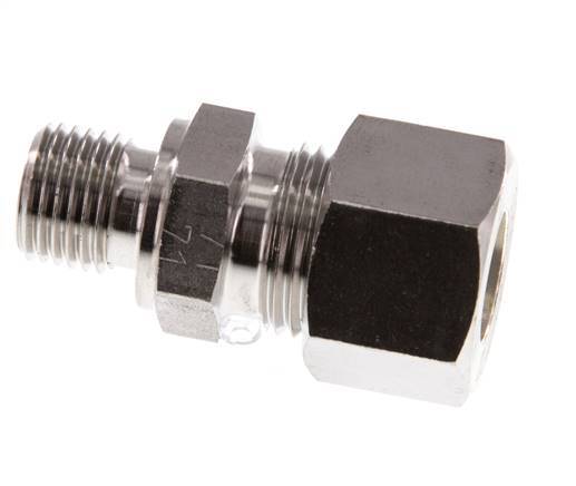 G 1/4'' Male x 12L Stainless steel Straight Compression Fitting 315 Bar DIN 2353