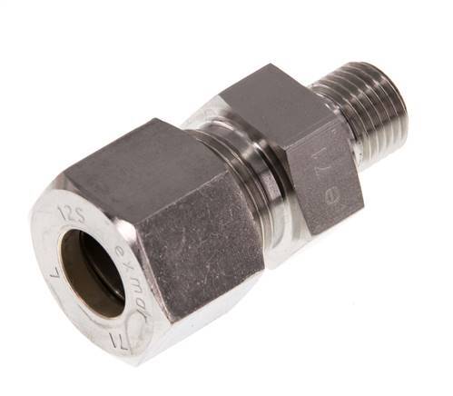 G 1/4'' Male x 12S Stainless steel Straight Compression Fitting 630 Bar DIN 2353