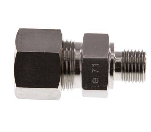 G 1/4'' Male x 12S Stainless steel Straight Compression Fitting 630 Bar DIN 2353
