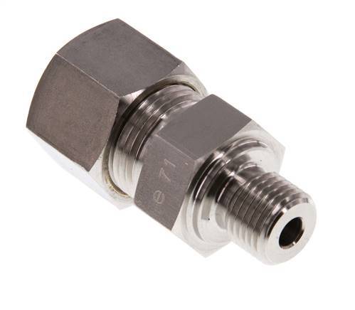 G 1/4'' Male x 12S Stainless steel Straight Compression Fitting 630 Bar DIN 2353