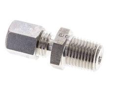 1/4'' NPT Male x 6L Stainless steel Straight Compression Fitting 315 Bar DIN 2353