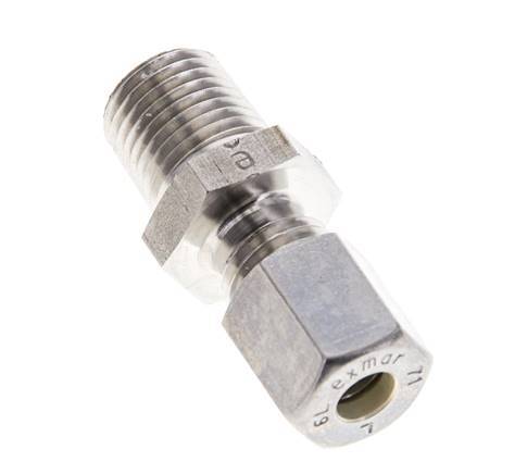1/4'' NPT Male x 6L Stainless steel Straight Compression Fitting 315 Bar DIN 2353