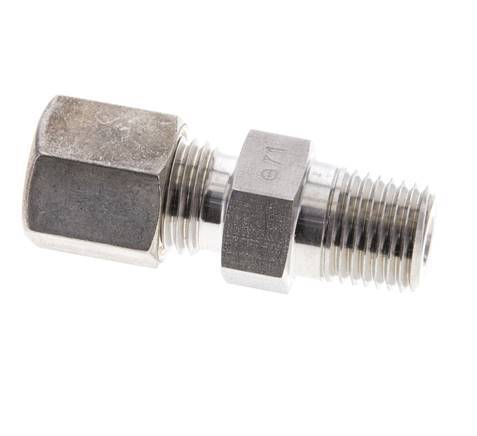 1/4'' NPT Male x 6S Stainless steel Straight Compression Fitting 630 Bar DIN 2353