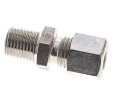 1/4'' NPT Male x 8L Stainless steel Straight Compression Fitting 315 Bar DIN 2353