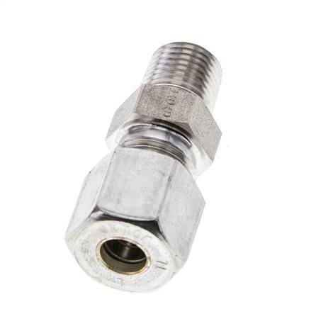 1/4'' NPT Male x 8S Stainless steel Straight Compression Fitting 630 Bar DIN 2353