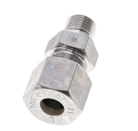 1/4'' NPT Male x 10S Stainless steel Straight Compression Fitting 630 Bar DIN 2353