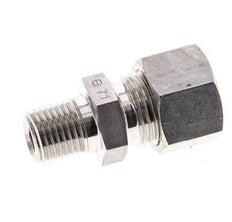 1/4'' NPT Male x 12L Stainless steel Straight Compression Fitting 315 Bar DIN 2353