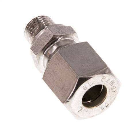 G 1/8'' Male x 8L Stainless steel Straight Compression Fitting 315 Bar DIN 2353
