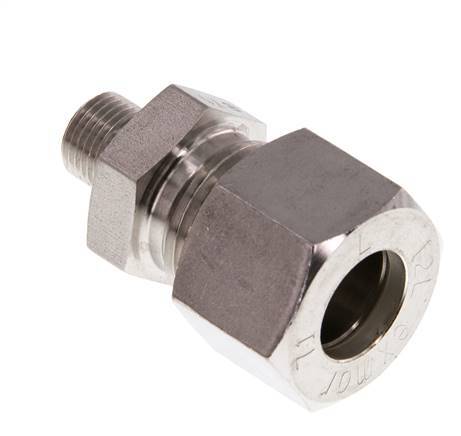 G 1/8'' Male x 12L Stainless steel Straight Compression Fitting 315 Bar DIN 2353