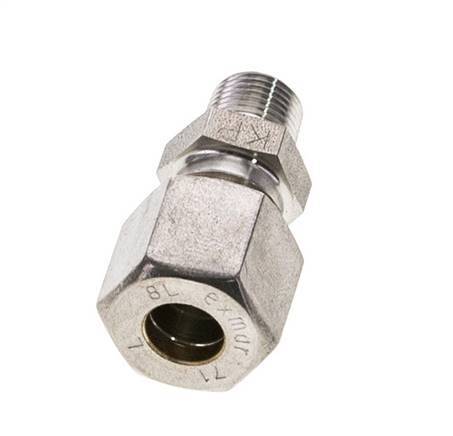 1/8'' NPT Male x 8L Stainless steel Straight Compression Fitting 315 Bar DIN 2353