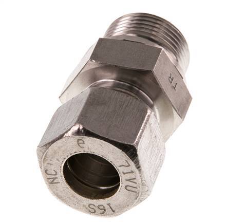 G 3/4'' Male x 16S Stainless steel Straight Compression Fitting 400 Bar DIN 2353