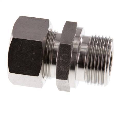 G 3/4'' Male x 18L Stainless steel Straight Compression Fitting 315 Bar DIN 2353