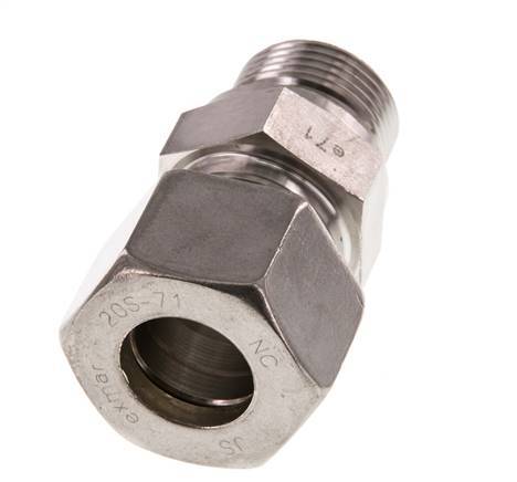 G 3/4'' Male x 20S Stainless steel Straight Compression Fitting 400 Bar DIN 2353