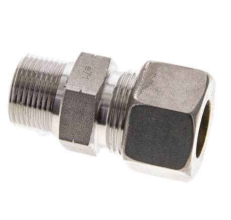 3/4'' NPT Male x 20S Stainless steel Straight Compression Fitting 400 Bar DIN 2353