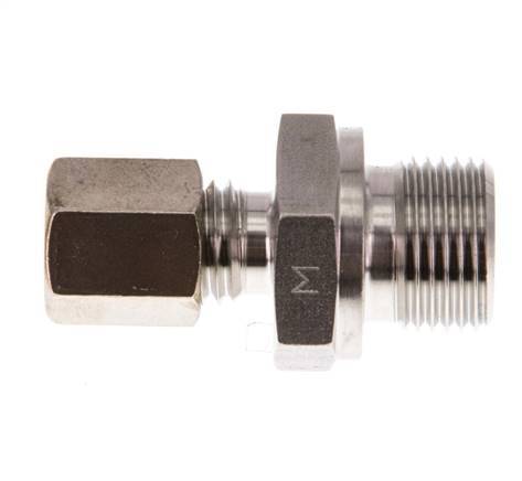 G 3/8'' Male x 6L Stainless steel Straight Compression Fitting 315 Bar DIN 2353