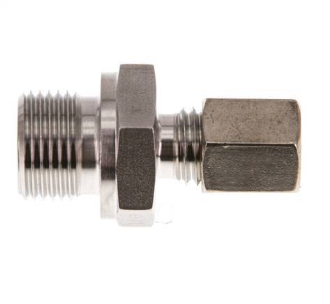 G 3/8'' Male x 6L Stainless steel Straight Compression Fitting 315 Bar DIN 2353