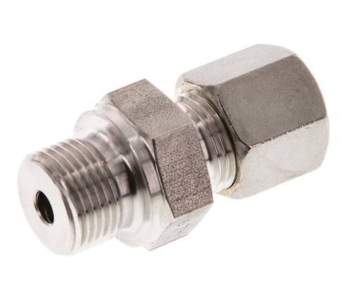 G 3/8'' Male x 8S Stainless steel Straight Compression Fitting 630 Bar DIN 2353