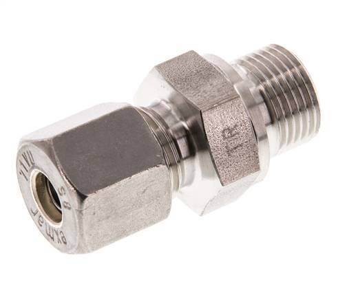 G 3/8'' Male x 8S Stainless steel Straight Compression Fitting 630 Bar DIN 2353