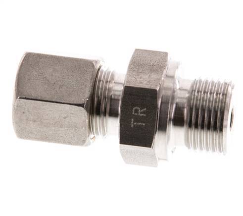 G 3/8'' Male x 8S Stainless steel Straight Compression Fitting 630 Bar DIN 2353