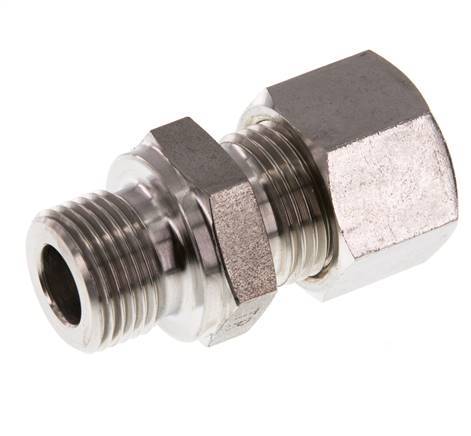G 3/8'' Male x 12L Stainless steel Straight Compression Fitting 315 Bar DIN 2353