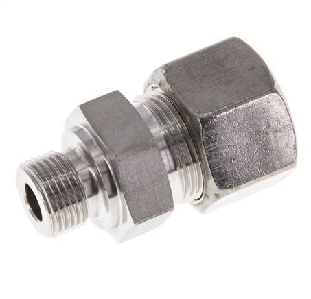 G 3/8'' Male x 16S Stainless steel Straight Compression Fitting 400 Bar DIN 2353