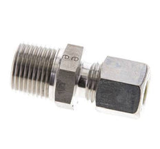 3/8'' NPT Male x 8L Stainless steel Straight Compression Fitting 315 Bar DIN 2353