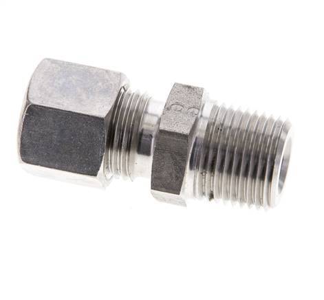 3/8'' NPT Male x 10L Stainless steel Straight Compression Fitting 315 Bar DIN 2353