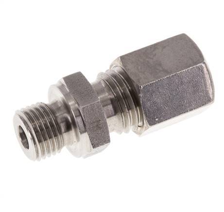 M10x1 Male x 6L Stainless steel Straight Compression Fitting 315 Bar DIN 2353
