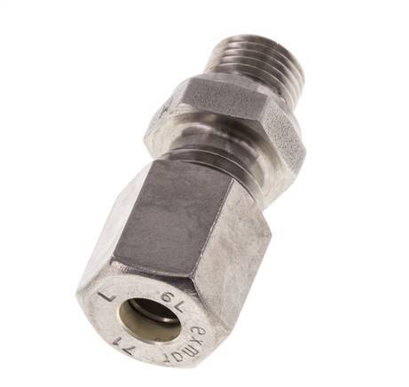 M10x1 Male x 6L Stainless steel Straight Compression Fitting 315 Bar DIN 2353