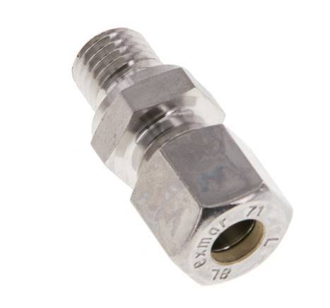 M12x1.5 Male x 8L Stainless steel Straight Compression Fitting 315 Bar DIN 2353