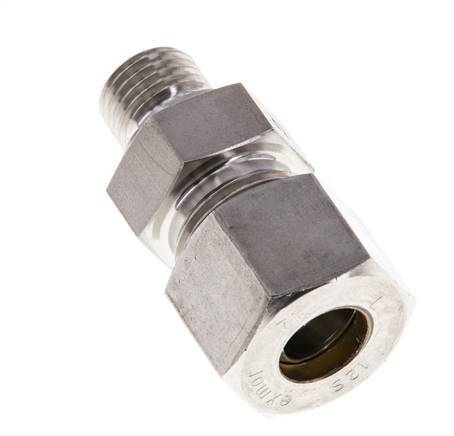 M14x1.5 Male x 12S Stainless steel Straight Compression Fitting 630 Bar DIN 2353