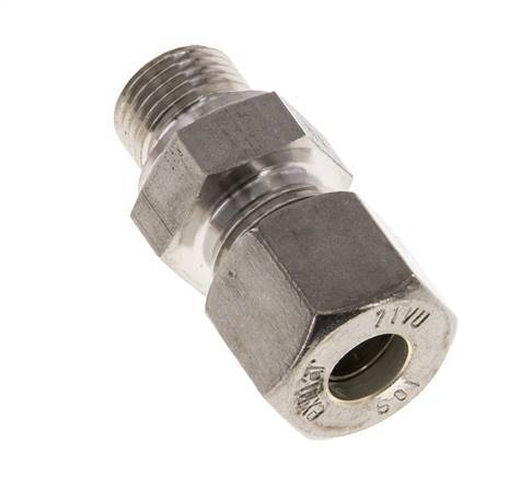 M16x1.5 Male x 10S Stainless steel Straight Compression Fitting 630 Bar DIN 2353