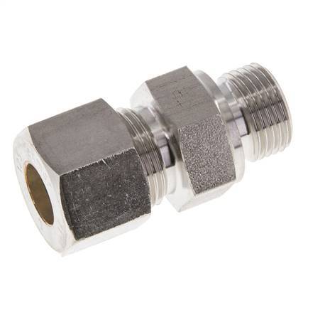 M18x1.5 Male x 12S Stainless steel Straight Compression Fitting 630 Bar DIN 2353
