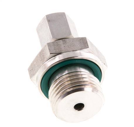 G 1/2'' Male x 6L Stainless steel Straight Compression Fitting with FKM Seal 315 Bar DIN 2353
