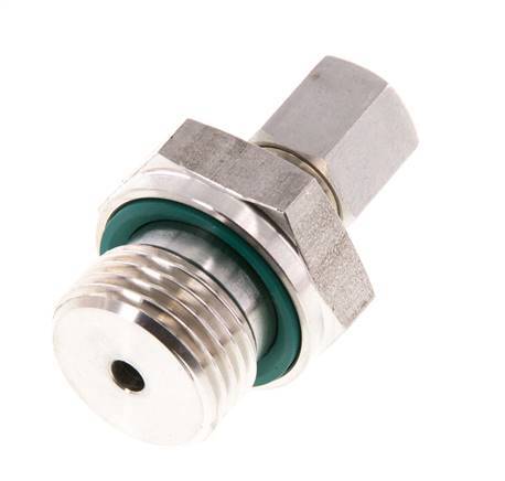 G 1/2'' Male x 6L Stainless steel Straight Compression Fitting with FKM Seal 315 Bar DIN 2353
