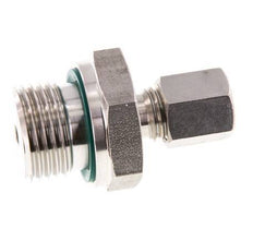 G 1/2'' Male x 6L Stainless steel Straight Compression Fitting with FKM Seal 315 Bar DIN 2353