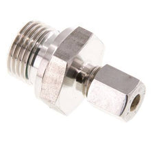 G 1/2'' Male x 6L Stainless steel Straight Compression Fitting with FKM Seal 315 Bar DIN 2353