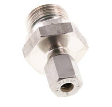 G 1/2'' Male x 6L Stainless steel Straight Compression Fitting with FKM Seal 315 Bar DIN 2353