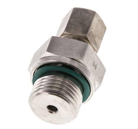 G 1/2'' Male x 6S Stainless steel Straight Compression Fitting with FKM Seal 630 Bar DIN 2353