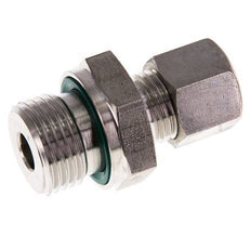 G 1/2'' Male x 10L Stainless steel Straight Compression Fitting with FKM Seal 315 Bar DIN 2353