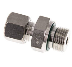 G 1/2'' Male x 10S Stainless steel Straight Compression Fitting with FKM Seal 630 Bar DIN 2353