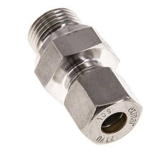 G 1/2'' Male x 10S Stainless steel Straight Compression Fitting with FKM Seal 630 Bar DIN 2353