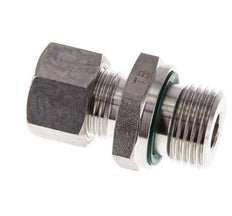 G 1/2'' Male x 12L Stainless steel Straight Compression Fitting with FKM Seal 315 Bar DIN 2353