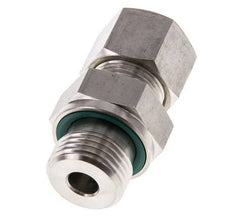G 1/2'' Male x 12S Stainless steel Straight Compression Fitting with FKM Seal 630 Bar DIN 2353