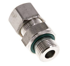 G 1/2'' Male x 14S Stainless steel Straight Compression Fitting with FKM Seal 630 Bar DIN 2353
