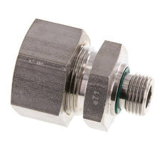 G 1/2'' Male x 25S Stainless steel Straight Compression Fitting with FKM Seal 400 Bar DIN 2353