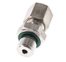 G 1/4'' Male x 6S Stainless steel Straight Compression Fitting with FKM Seal 630 Bar DIN 2353