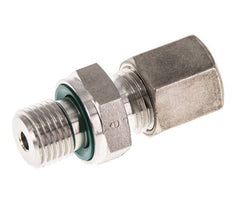 G 1/4'' Male x 6S Stainless steel Straight Compression Fitting with FKM Seal 630 Bar DIN 2353