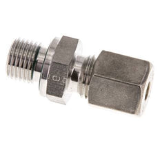 G 1/4'' Male x 6S Stainless steel Straight Compression Fitting with FKM Seal 630 Bar DIN 2353